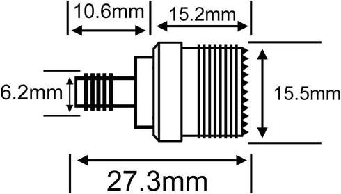 onelinkmore SMA Female to SO239 Female RF Two Way Radio Coax Adapter UHF Jack for CB Radio Walkie Talkie (Pack of 2)
