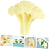 Vaguelly Fake Broccoli Slice Model Realistic Simulation Vegetable for Home Decor Photography Props and Educational Play