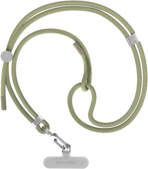 CASETiFY 6mm Rope Cross Body Strap with Card - Solid Olive Green