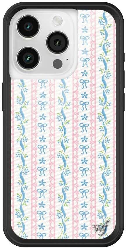 Wildflower Cases - Compatible with iPhone 15 Pro | Protective Black Bumper, 6.5ft