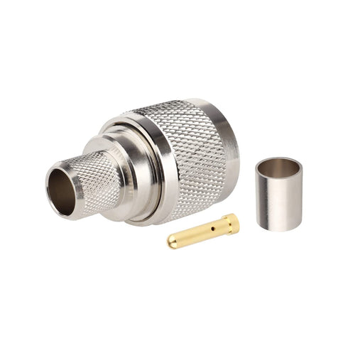PL259 Male Crimp Coax Connector,SO239 UHF PL-259 Crimp Coax Connector for LMR400/KMR400/RG8/RG8U/RG213/9913/7D-FB Coax Cable Compatiable with Ham Radio(Pack of 5)