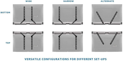 Monoprice 23in 65in, 33lbs, 139489 Universal Soundbar Bracket with Adjustable Arms, Fits Displays to Soundbars Up