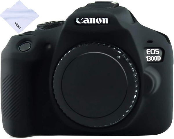 Camera Case for Canon EOS Rebel T6 T7, Silicone Rubber Detachable Protective Cover for EOS 1300D, 1500D