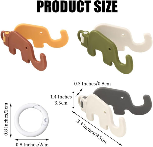 MIUPOO Holder,Backpack Ring,3 3 Desktop Creative Foldable Lazy Mobile Phone Holder,Elephant Dual Folding Cell Phone