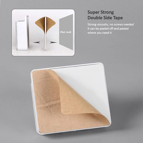 D1 Wall Mount Phone Holder, Adhesive Stand with Data Cable Receiving Hole for Shower and RV