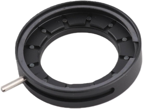 Fafeicy 14 Adjustable Aperture Diaphragm for Microscope, Optical Diaphragm with Blades Metal Lens, Microscope Accessory