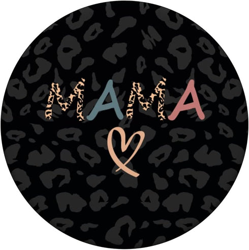 leopard mama, half leopard mama, black leopard cheetah mama PopSockets Swappable PopGrip
