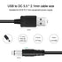 USB Cable 5.5mm/2.1mm 5V DC Barrel Jack Power Cable (Black, 100cm) for VoIP Phone Router, Portable Power Source, Serato