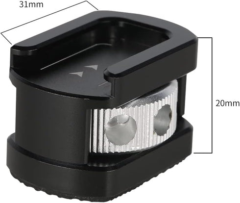 NICEYRIG Cold Shoe Mount Adapter with 1/4’’ Mounting Screw for Microphone Flash LED Video Light - 499