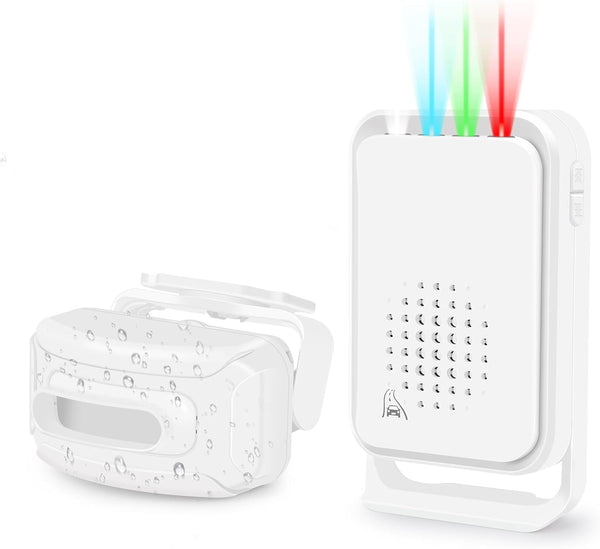 greencycle Outdoor Motion Sensors with Alarm, Driveway Alarms Wireless Outside Weatherproof, Motion Detection