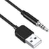 USB to 3.5mm Jack Audio Adapter, Male AUX to USB 2.0 Charge Cable for iPod Shuffle, MP3 Player, Headphones, 3.3FT