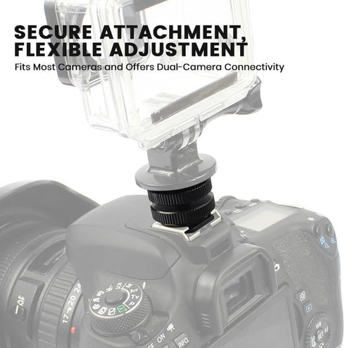 Hot Shoe Adapter 1/4 Inch, Camera Hot Shoe Mount Adapter for DSLR Rig, Cold Hotshoe Screw Accessory Attachment