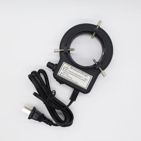 MIACIA 32LED Microscope LED Ring Light Illuminator Stereo Microscope Adjustable Stereo Zoom Camera Light (Black)