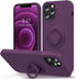 MOCCA iPhone 12 Pro Max Case 6.7 inch, Grape | Anti-Scratch Shockproof Protective Case with Ring Kickstand