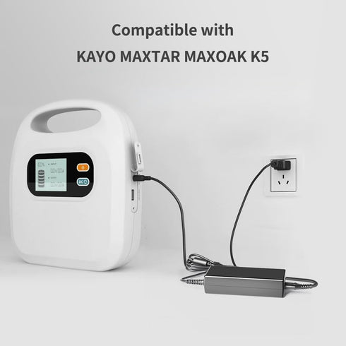 25.2V K5 Adapter Compatible with KAYO MAXTAR MAXOAK K5 MAX Oak CPAP Power Bank 297Wh/82500mAh Portable CPAP Power Station Battery Backup K 5 WRP40-252300D WRP40-2523000 Power Cord Charger