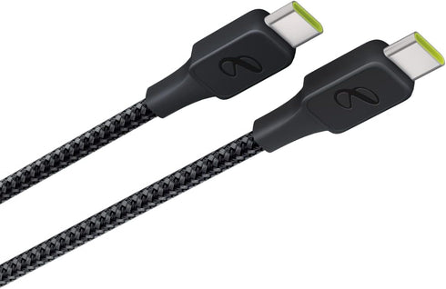 InstantConnect USB-C to USB-C 100W PD Ultra-Fast Charging Cable for USB-C Devices - Black 5 Feet