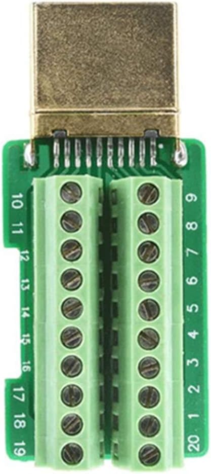 Oiyagai HDMI Solderless Male Quick Connector - Port Terminal Solderfree Breakout Connector Board with Case Accessories