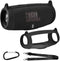 Silicone Case Cover for JBL Charge 5 Portable Bluetooth Speaker, Waterproof Rubber Pouch with Strap (Black)