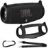 Silicone Case Cover for JBL Charge 5 Portable Bluetooth Speaker, Waterproof Rubber Pouch with Strap (Black)