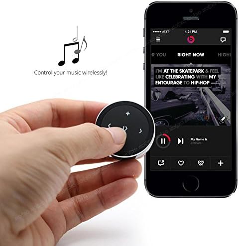 Wireless Bluetooth Media Button Remote Selfie Control for Car Motorcycle Steering Wheel Music for iPhone or Android