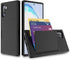 Galaxy S21 Case with Card Holder, Silicone Hybrid Protective Wallet Cover for Samsung Galaxy S21 - Black
