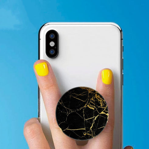 4 Pack Phone Grip - Cell Phone Holder for Smartphone, Finger Expanding Kickstand Stand - Luxury Black Rose Gold Marble