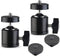 SLOW DOLPHIN 360 Degree Swivel Mini Ball Head Hot Shoe Mount Adapter with 1/4 Tripod Screw for Cameras, 2 Packs