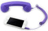 Retro 3.5mm Telephone Handset Cell Phone Receiver Mic Microphone Speaker for iPhone iPad Mobile Phones Cellphone Smartphone (Purple)