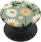 White Daisy Flower Floral Botanical Sage Green PopSockets Standard PopGrip