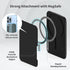 Sinjimoru Magnetic Wallet for iPhone, Magnetic Card Holder with Flap - Anti-slip for Cards, for MagSafe Wallet with Grip, Compatible with iPhone 15/14/13/12 Series. M-Band