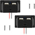 2Pcs 12V/24V RV USB Outlet with On/Off Switch, Quick Charger QC 3.0 Wall Mount USB Charging Station