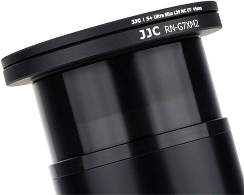 JJC 49mm Thread Filter Adapter for Canon PowerShot G7X III II G5X, includes Snap-On Lens Cap & Cap Keeper String