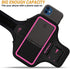 Sweatproof Armband for iPhone 16/15/14/13/12/11/XR, Running Exercise Bag with Card Slot (Pink)