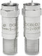 TOJOIN DC Block in-line F-Type RF Coaxial Adapter, 5MHz-2400MHz, 75 Ohm Impedance Connector, 2 PCS