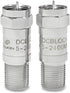 TOJOIN DC Block in-line F-Type RF Coaxial Adapter, 5MHz-2400MHz, 75 Ohm Impedance Connector, 2 PCS