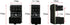 ZYAMY 4pcs PCIe 8 Pin 6 Pin U Turn 180 Degree Angle Connector Power Adapter Board for Desktop Graphics Card Black (Four