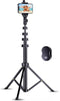 Fugetek 67" Professional Cell Phone Tripod, Portable All in One, Bluetooth Remote, Phone