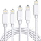 MFi Certified iPhone Charger Cable 5-Pack (3ft/3ft/6ft/6ft/10ft) - Fast USB Charging Cords for iPhone