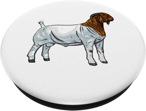 Boer Goat Buck PopSockets PopGrip, Swappable Grip for Phones & Tablets