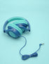 iClever Kids Headphones with Cord, 85dBA Safe Volume Wired Headphones for Kids, Over Ear for School/Travel (Blue)