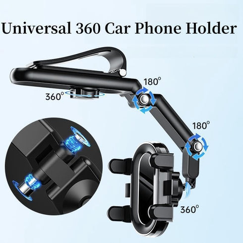 Temvue Car Photography Phone Mount Stabilizer, Universal Cell Phone Car Mount Metal Anti-Shake POV View for Navigation