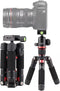 Portable Tabletop Camera Tripod, 20" DSLR Aluminum Mini Tripod with 360 Degree Pan Ball Head, Black