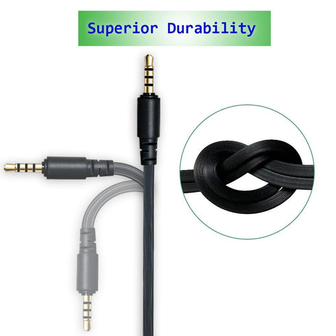 Replacement Audio Aux Cable for Razer BlackShark V2 Pro Wireless Gaming Headsets (Black)