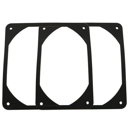 2pcs 120mm Black Antivibration Rubber Fan Gasket 120 x 120 mm 12cm Shock Absorption Pad for Computer PC Case, Black