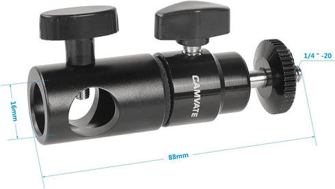 CAMVATE Light Stand Mount Articulated 1/4''-20 Mini Ball Head for Monitor/LED light - 1952