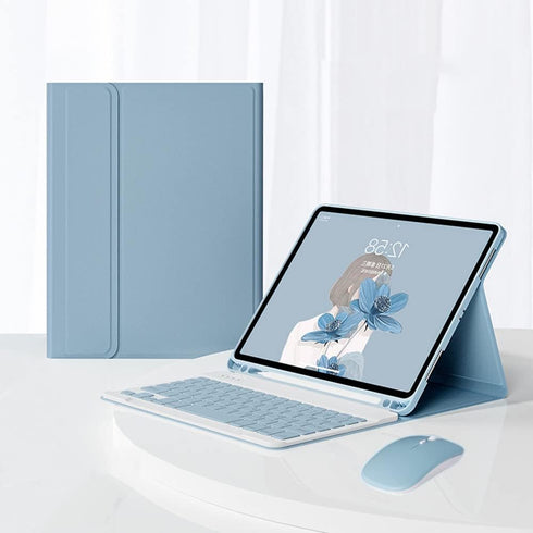Keyboard Case for iPad Mini 6 (6th Generation) with Mouse, Detachable Wireless Bluetooth Keyboard, Pencil Holder, Slim