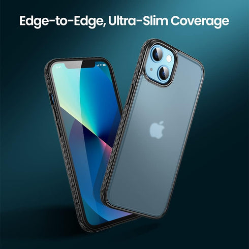 baditude Rugged Phone Case for iPhone iP14Pro, Black, Heavy Duty Military Grade Drop Protection, Ultra-Slim with