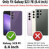 Samsung Galaxy S23 FE Case with Screen Protector, Magnetic Kickstand, 360° Rotation Ring Holder, Purple
