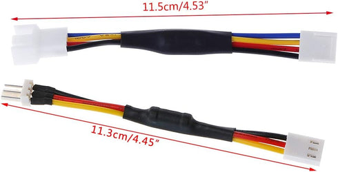 Hanzou Deceleration Line 27O PC Case Fan RPM Speed Reduction Silent Connector Resistor Cable for Quiet Mode