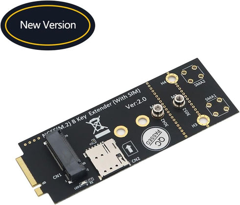 Mustpoint M.2(NGFF) Key B Adapter with SIM Card for 3G/4G/5G Module